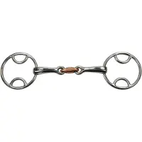 Shires Bit Bevel dubbel gebroken met koper Lozenge 11,5