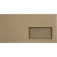 Netuno Ecologische bruine enveloppen DL - 110 x 220 mm - 50 stuks - HK zelfklevend met plakstrip - 100 gram - Eko Design -