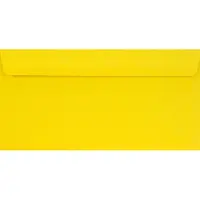 Netuno Gladde gele enveloppen DL - 110 x 220 mm - 25 stuks - HK zelfklevend met plakstrip - 90 gram - Burano -