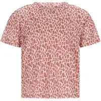 Like Flo T-shirt met panterprint roze Meisjes Polyester Ronde hals Dierenprint - maat 158/164
