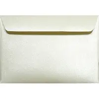 Netuno Metallic (parelmoer) ecru enveloppen C6 - 114 x 162 mm - A6 - 25 stuks - NK natgelijmde - 120 gram - Majestic -