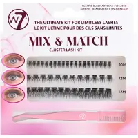 W7 Mix & Match Cluster Lash Kit Nepwimpers With Applicator glue included +lijm