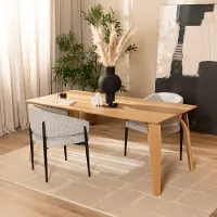 Livin24 Eettafel Flint naturel eiken 220 x 100 cm