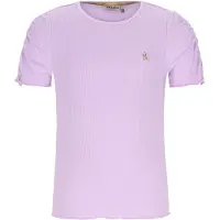 Like Flo Meisjes Tops & T-shirts Elise Rib Ss Shirt - Lila - Maat 116