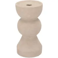 DK Design Daan Kromhout - Kaarsenhouder - Kandelaar - Florence - Sand - Keramiek - Cementlook - 21 cm