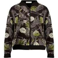 Deeluxe Tussenjas 'Bealice' groen / zwart / wit