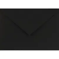 Netuno Gladde zwarte enveloppen C6 - 114 x 162 mm - A6 - 25 stuks - NK natgelijmde - 115 gram - Sirio Color -