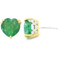 Cavill - Hartgeslepen Zambiaanse Smaragd Oorbellen - 925 Sterling Zilver - 6,3 Karaat - Elegante Groene Edelsteen Oorbellen Dames