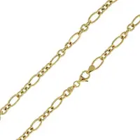 Cavill - Zilveren Ketting 45 cm - 925 Sterling Zilver Verguld - Ankerketting met Ovale & Ronde Schakels - Elegante Damesketting met Karabijnsluiting