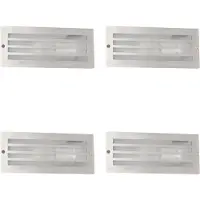 QAZQA Set van 4 moderne inbouwspots staal IP44 - Hurricane