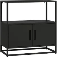 En.casa Archiefkast Hailuoto 82x80x40 cm zwart []