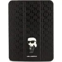 Karl Lagerfeld Folio Magneet Allover Saffiano Monogram NFT Ikonik - iPad 10,9" (2022) Hoes (Czarny) (IPad 10.9"), Tablethoes, Zwart