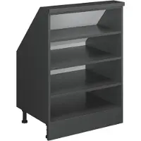 Vicco Rion Kast voor schuine wand – 60 x 81.6 cm met 4 compartimenten Antraciet