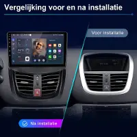 Junsun Plug & Play Autoradio - Geschikt voor Peugeot 207 CC 2006-2015 met Android 15, Bluetooth, FM, GPS-navigatie, 1+32GB, wifi, Carplay & Android Auto, RDS, DSP, stuurbediening met handsfree