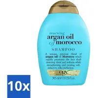 OGX 10 x - Renewing Moroccan Argan Oil - Shampoo - Voor Vrouwen - 385 ml - Argan Oil Shampoo - Haar Herstel - Haar Verzorging - Droge Haar - Beschadigd Haar