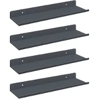 vidaXL Zwevende plank Muurmontage 4 st Antraciet 30 x 9 x 2,5 cm Staal