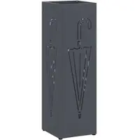 vidaXL Regen Paraplu Stand Antraciet 15,5 x 15,5 x 49 cm Staal