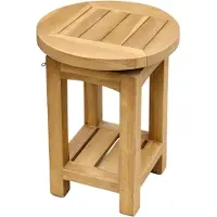 Axi Nomani Kruk van Teak Hout | Past bij de Nomani Barset | Teakhouten Tuinmeubel - 35 x 35 x 44,5 cm