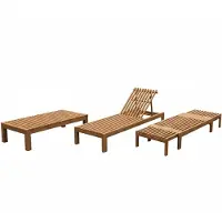 Axi Rowan 2-in-1 Teak Ligbed en Tuinbank