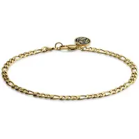 Lucleon Essentials | 4 mm Goudkleurige Armband met Figaro Schakels