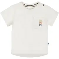 Dirkje T-shirt met backprint ecru Jongens Katoen Ronde hals Backprint - maat 110