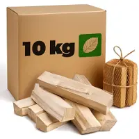 Kadax Aanmaakhout van beukenhout, 10 kg, natuurlijke en efficiënte aanmaakblokjes voor open haard, oven, grill en vuurschaal, brandhout, brandhout, brandhout
