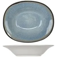 COSY&TRENDY Cosy & Trendy Diepe Borden Fez Blauw - Set van 4 18 x 22 cm Aardewerk - Vaatwasser-, Magnetron- & Ovenbestendig
