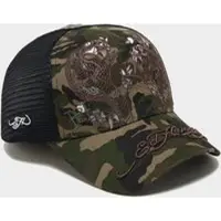 Ed Hardy Snake Trucker Cap, groen