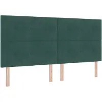 vidaXL LED Hoofdbord met LED-stripverlichting Groen 200 cm Fluweel