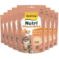 GimCat 8x Kattensnack Nutri Vitamin Bites 40 Gr