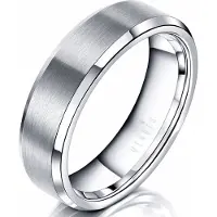 Mendes Wolfraam heren ring Mat Zilver 6mm-18mm