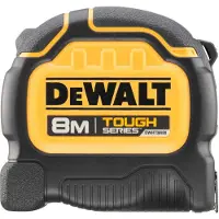 DeWalt TOUGH Serie - Premium Meetlint - 8m - Magnetische Eindkap - Rip-Shield