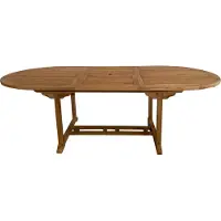 Axi Marzi Tuintafel Uitschuifbaar van Teak Hout Ovaal | Uitschuifbare Eettafel Weerbestendig voor Tuin / Terras / Buiten van Teakhout | Dining Tafel voor 8 personen | 180-240 x 120 x 75 cm