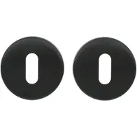ODShop sleutelplaatjes Modern rond PVD zwart