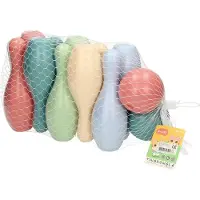 Lobbes bowlingset speelgoed pastel kleuren kunststof 12-delig.