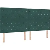vidaXL LED Hoofdbord met hoofdeinde Donkergroen 200 cm Fluweel