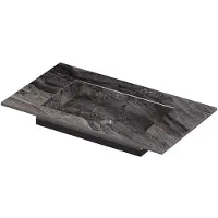 Ink post wastafel keramische slab envelop bak zonder kraangat 80x45x1 venice brown glossy