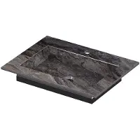 Ink Post Meubelwastafel 60x45cm Keramische Slab - 1 Kraangat - Venice Brown Glossy - Keramiek - 8718835383978 - Rechthoekig - Wastafels,
