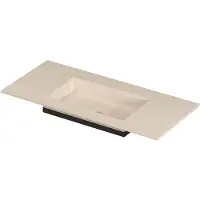 Ink post wastafel keramische slab envelop bak midden zonder kraangat 100x45x1 travertin matt