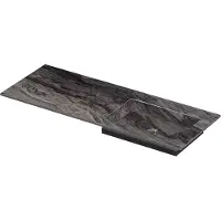 Ink Post Wastafel keramische slab envelop bak rechts zonder kraangat 120x45x1 Venice brown glossy