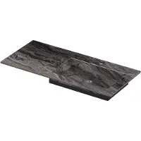 Ink Post Meubelwastafel 100x45cm Keramische Slab - Rechts - 1 Kraangat - Venice Brown Glossy - Keramiek - 8718835384159 - Rechthoekig - Wastafels,