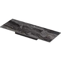 Ink Post Meubelwastafel 120x45cm Keramische Slab - Midden - 1 Kraangat - Venice Brown Glossy - Keramiek - 8718835384036 - Rechthoekig - Wastafels,
