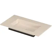 Ink Post Wastafel keramische slab envelop bak met 1 kraangat 80x45x1 Travertin matt