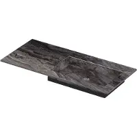 Ink Post Wastafel keramische slab envelop bak rechts zonder kraangat 100x45x1 Venice brown glossy