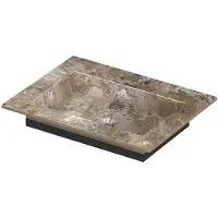 Ink post wastafel keramische slab envelop bak zonder kraangat 60x45x1 earth glossy
