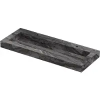 Ink Pitch Meubelwastafel 120x45cm Keramische Slab - Centraal - 2 Kraangaten - Venice Brown Glossy - 8718835383572 - Rechthoekig - Wastafels,