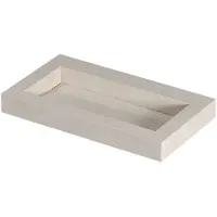 Ink Pitch Meubelwastafel 80x45cm Keramische Slab - Zonder Kraangat - Travertin Mat - 8718835372392 - Rechthoekig - Wastafels, Meubelwastafels