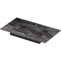 Ink Post Wastafel keramische slab envelop bak met 1 kraangat 80x45x1 Venice brown glossy