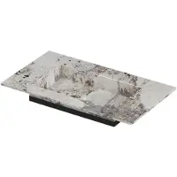 Ink Post Wastafel keramische slab envelop bak zonder kraangat 80x45x1 Island glossy