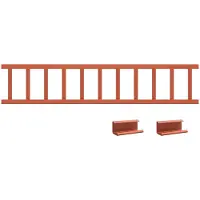 vidaXL Sneeuwvanger, rood, 1200 x 2,5 x 20 cm, staal